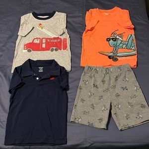 GUC Carter’s set and 2 tees, size 4T